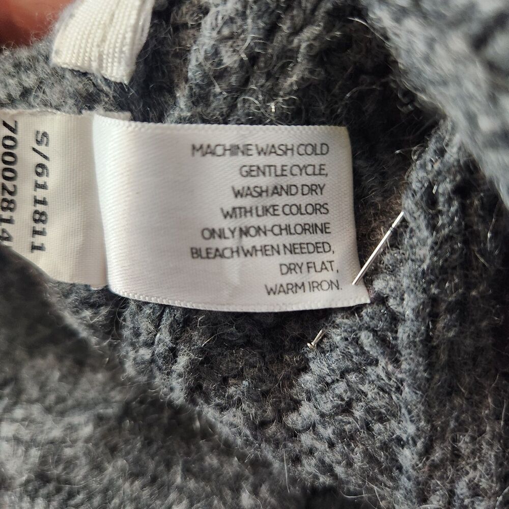 Old Navy Cable Knit Buttoned Cardigan W/ Belt Large Lamb's Wool Blend Casual Y2K - Picture 7 of 7